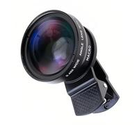 MESA'S LIVE Kit de lente ultra gran angular de 0,45x + lente macro 2 en 1, lente de cámara profesional UV de 49 mm para teléfonos inteligentes (iPhone/Android) y cámaras réflex digitales