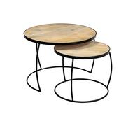 Mesas nido mango y metal BARREL