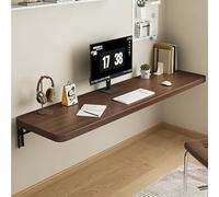 Mesas plegables con alas plegables, escritorio flotante plegable, escritorio montado en la pared, banco de trabajo plegable, ahorra espacio y es fácil de guardar para el do Brown 100x40cm/39.4x15.7in