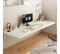 Mesas plegables con alas plegables, escritorio flotante plegable, escritorio montado en la pared, banco de trabajo plegable, ahorra espacio y es fácil de guardar para el do White 120x40cm/47.2x15.7in