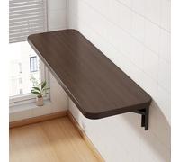 Mesas plegables de madera para pared, escritorio para computadora, mesa plegable flotante para oficina, lavandería, balcón (60 x 30 cm), diseño de ahorro de espacio, uso versátil