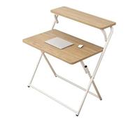 Mesas plegables, escritorios plegables compactos, sin montaje, escritorios dobles con estanterías, ahorro de espacio, para oficinas familiares, dormitorios o apartamentos C