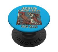 Mesas volteadas de Jesús para una Vendimia Cristiana Menos Divertida PopSockets PopGrip Adhesivo