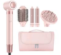 MESCOMB 5 en 1 Air Styler & Cepillo Secador de Pelo, Difusor, Secado rápido, Sin Daños por Calor, Sin Frizz par Volumisation para Todo Tipo de Cabello, Bolsa Organizadora de Regalo, Dar Regalos