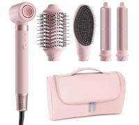 MESCOMB 5 en 1 Air Styler & Cepillo Secador de Pelo, Secado Rápido, Sin Daños por Calor, Sin Frizz par Volumisation para Todo Tipo de Cabello, Bolsa Organizadora de Regalo, Dar Regalos