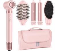 MESCOMB Cepillo de Aire Caliente Secador，[5 in 1] Multifunzione Moldeador par Secado Rápido, Sin Daños por Calor, Sin Frizz Cuidado iónico par Volumisation, Con bolsa de viaje, Dar Regalos