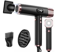 MESCOMB Secador de Pelo de Viaje 1875W con Difusor Doble voltaje, Secado Rápido, Sin Daños Térmicos, Bajo Nivel de Ruido, Control Térmico Inteligente para Viajes Familiares