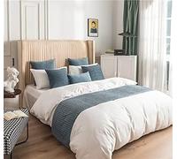 MESCXTY Camino de Cama de Hotel, Bufanda Sencilla de Color sólido, Terciopelo holandés, Doble Cara, Protector de Colcha Que no se decolora, Toalla Decorativa para Cama tamaño Queen King Twin (Verde