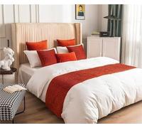 MESCXTY Camino de Cama de Hotel, Bufanda Sencilla de Color sólido, Terciopelo holandés, Doble Cara, Protector de Colcha Que no se decolora, Toalla Decorativa para Cama de tamaño Queen King Twin (AZ