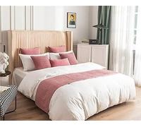MESCXTY Camino de Cama de Hotel, Bufanda Sencilla de Color sólido, Terciopelo holandés, Doble Cara, Protector de Colcha Que no se decolora, Toalla Decorativa para Cama de tamaño Queen King Twin (ro