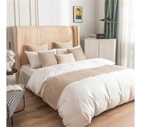 MESCXTY Camino de Cama de Hotel, Bufanda Simple de Color sólido, Terciopelo holandés, Doble Cara, Protector de Colcha Que no se decolora, Toalla Decorativa para Cama de tamaño Queen King Twin (Beige