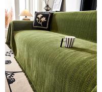 MESCXTY Funda de sofá Reversible de Chenilla con diseño de Espiga, Forma de L, Impermeable, para alfombras de Juegos y dormitorios (Verde, 180 x 460 cm / 70,8 x 181,1 Pulgadas).