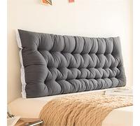 MESCXTY Headboard Pillow Upholstered Wall Mounted Dorm Bed Large Bolster Positioning Support Reading Cushion(Queen/130 * 50cm, Gray)
