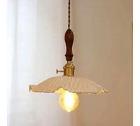MESCXTY Japanese Style Chandelier,Retro Cracked Glass Pendant Light,E27 Ceiling Light,Brass Single Head Pendant Lamp,for Dining Room Bedroom Living Room Hallway, C