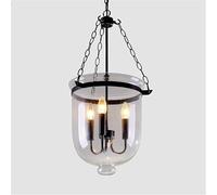 MESCXTY Lámpara Colgante Moderna Europea de Hierro Forjado y Cristal, Altura Ajustable, Ideal para porches, pasillos, Bares y comedores. Lámpara Colgante de Lujo y Creatividad (Grande).