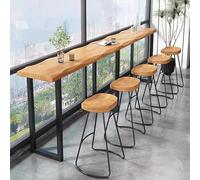 MESCXTY Mesa de bar estilo granja, mesa superior de barra de madera maciza, mesa de bar larga y estrecha, mesa de bar rectangular de altura de barra, mesa de mostrador, mesa de comedor de cocina con