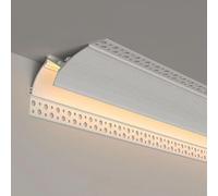MESCXTY Moldura de Techo suspendido de Aluminio, moldura Decorativa para el hogar, Hotel, Teatro y Bar, Canal de iluminación indirecta LED con Esquina (4,5 m/14,7 pies)