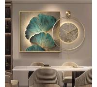 MESCXTY Reloj Decorativo de Pared Moderno, Cuadro Colgante Decorativo, Cuadro LED con Fuente de alimentación enchufable para Sala de Estar, Dormitorio (A, pequeño)