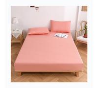 MESCXTY Sábana Ajustable de Doble Bolsillo, 100% algodón, elástica, de Lujo, Ideal para Protectores de colchón de 5 a 27 cm (Color: D, tamaño Twin-XL)