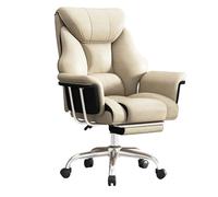 MESCXTY Silla de juegos de negocios, sillas ejecutivas cómodas con respaldo alto, sillón moderno de cuero, silla giratoria grande y alta con ruedas, altura ajustable, F
