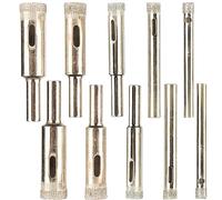 Mesee 10 brocas para cristal, sierra de copa diamantada, puntas de taladro revestidas de diamante, sierras de copa para vidrio, porcelana, mármol, cerámica, azulejos, azulejos esmaltados