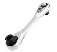 Mesee Mini carraca, llave de carraca múltiple, 1/4" 72 dientes, herramienta de carraca cuadrada/hexagonal, llave de carraca, llave de doble cabeza para reparación de automóviles de fábrica, 107 mm