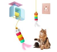 Mesen Juguete interactivo de plumas de gato para gatos de interior, recargable por USB, juguetes retráctiles automáticos, estimulación física mental para todas las razas y especies