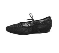 Mesh Ballet Flats for Women - Fishnet Lace Mary Jane Shoes Casual Wedge Ballerina Flats Ladies Summer Flat Shoes Wide Width Casual Summer Daily Dress Flat Mary Janes