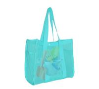 Mesh Beach Bag - 14.17x12.99x2.76 Inches Large Beach Tote Bags with Zipper, Sandproof Waterproof Reusable | Oversized Foldable Lightweight Family Swim Bags Vacation Accessories