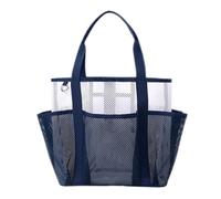 Mesh Beach Bag, Large Beach Tote With Zipper Pocket, Foldable Airplane Cosmetic Pouch, Large Breathable Beeach Cosmetic Toy Storage Mesh Bag For Camping Weekend Poolside Lounging Yoga Commuter Fishing