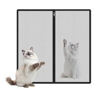 Mesh Dog Gate, No Drilling Pet Barrier, 35.43x35.43 Inches Doorway Gates with SturdyMesh, Pet Safety Barrier, Adjustable Dog Gate with Sturdy Build, Mesh Gates for Porch and Hallway