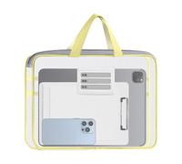 Mesh File Organizer Bag, Zipper Document Storage Pouch With Carry Handle, Transparent Breathable Folder For Papers Stationery Supplies, Portable Case Office School Teacher Work Travel