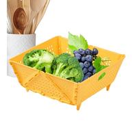 Mesh Fruits Container, Kitchen Storage Solutions, Vegetable Drain Basket, Food Storage Basket, Modern Kitchen Decor 22.5x21x10cm/8.86x8.27x3.94 inches for Kitchen, Counter, Dining Room Tables