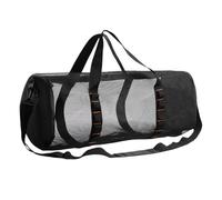Mesh Gym Bag, Large-Capacity Sports Duffle with Adjustable Shoulder Strap, Waterproof Bottom & Ventilated Design, Sturdy Scuba Gear Bag For Travel, Fitness, Camping, Swimming