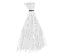 Mesh Produce Bags - White Yellow 100 Pieces Stretchable Storage for Onion Vegetables, Net with Loop-Style Closures Breathable Material, Grocery Accessory for Fruit Seafood Shopping Kitchen Home Market