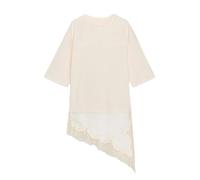 Mesh Sequined Patchwork Long Skirt Women Fashion High Waist A-Line Skirts Elegant Casual Vintage Black(White,M)