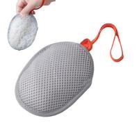 Mesh Soap Bags, Bar Soap Net Pouch, Exfoliatings Washcloth Holder, Quick-Dry Scrubber Storage, Reusable Soaps Saver Bag, Perfect for Bath, Shower, Travel, Hiking, Gym, Camping, 10x13x5cm Gray White