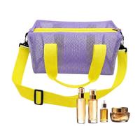Mesh Travel Toiletry Bag, Large Capacity Portable Shower Organizer Bathroom | Hanging Travel Kit, Grooming Accessory with Water-Resistant Design, Toiletry Bag for Women Men and Vacation Hotel