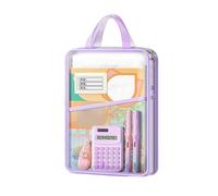 Mesh Zipper Pouch,Large Opening L-Shaped Zipper Bag,Reusable A4 L-Shaped Portable File Pouch For Office School Board Games Puzzles Travel Classroom Home Student Homework Project Receipt Paper