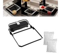 Meshmate Waste Rack for Sink, 2025 New Meshmate Waste Rack for Sink with 50 PCS Disposable Fine Mesh Bags, Meshmate Waste Rack Kitchen, Sink Drain Strainer Basket for Food Waste (Black+100pcs*Bag)
