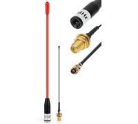 Meshtastic LoRa Antena 868 MHz10 dBi de ganancia - Omni SMA macho 17 cm largo alcance Soft Whip antena (rojo)
