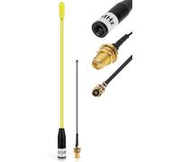 Meshtastic LoRa Antena 868 MHz10 dBi Ganancia - Omni SMA Conector 17 cm Larga Distancia Soft Whip Antena (Amarillo)