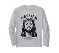 Mesías Mateo 11:28 Paz Verso de la Biblia Jesús religioso Manga Larga