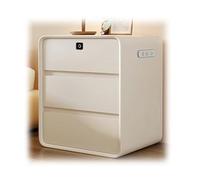 Mesilla De Noche Con Huella Dactilar Cerrar Con Llave, Mini Mesa De Noche Con USB Enchufe Cabecera Muebles, Pequeño Mesa Auxiliar Final Con 2/3 Cajones, Dormitorio Armario De Almacenamiento ( Color :