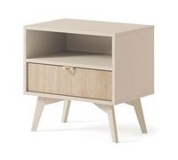 Mesilla de noche forest 54x38x54 beige 54 cm