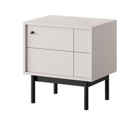 Mesilla de noche japandi 54x39x57 beige