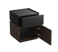 Mesilla de noche Mesita de noche con caja fuerte oculta, moderna mesita de noche de madera, gabinete de almacenamiento for sala de estar con cerradura de combinación, mesa auxiliar for dormitorio, ofi