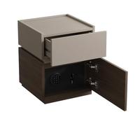 Mesilla de noche Mesita de noche con caja fuerte oculta, moderna mesita de noche de madera, gabinete de almacenamiento for sala de estar con cerradura de combinación, mesa auxiliar for dormitorio, ofi