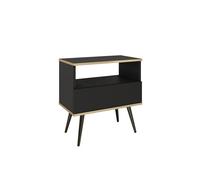 Mesilla de noche oro 54x39x59 negro