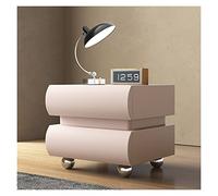 Mesilla de Noche para Dormitorio Mesita de noche estilo nórdico for interiores, mesita sencilla y moderna, encimera tablero roca for dormitorio, armario almacenamiento creativo(C,50*40*50cm)